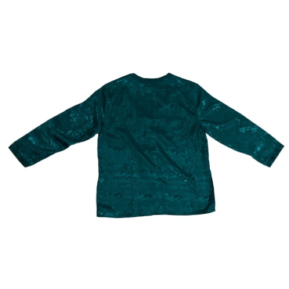 Emerald green jacquard blouse Victoria’s Secret Gold Label - Picture 2 of 8